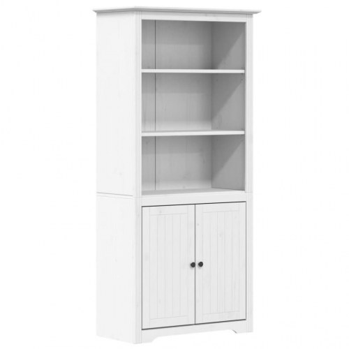 Bogreol BODO 82x40x173 cm massivt fyrretræ hvid