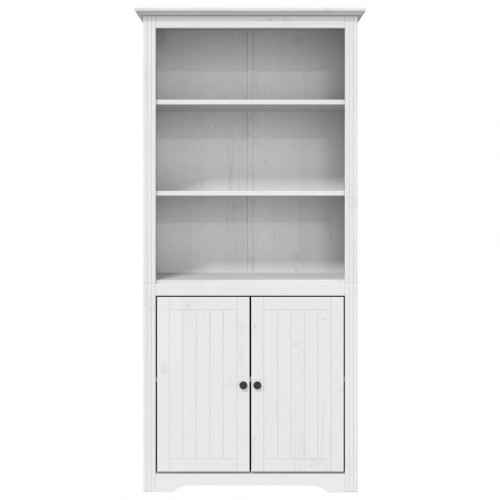 Bogreol BODO 82x40x173 cm massivt fyrretræ hvid