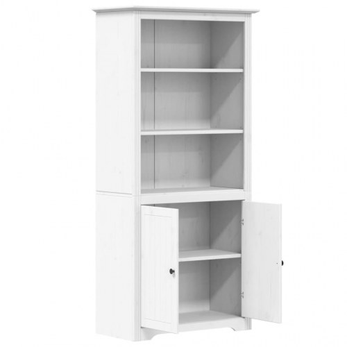 Bogreol BODO 82x40x173 cm massivt fyrretræ hvid