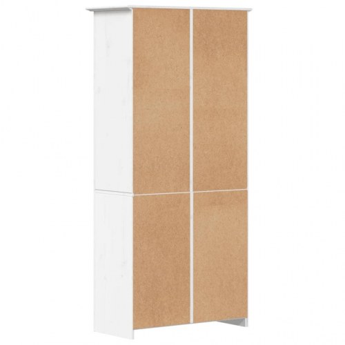 Bogreol BODO 82x40x173 cm massivt fyrretræ hvid