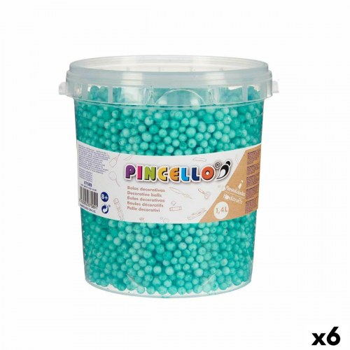 Kreativt hobbymateriale - dekorationsbolde, grøn, 1,4 l (6 stk)