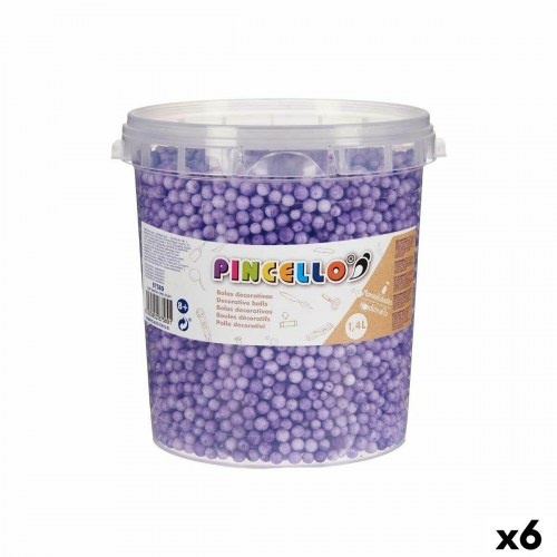 Kreativ hobby - dekorationsbolde, 1,4 l, syren (6 stk)