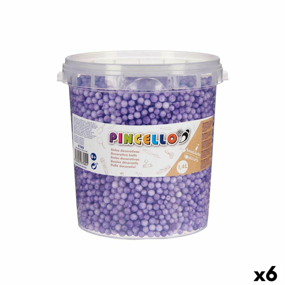 Kreativ hobby - dekorationsbolde, 1,4 l, syren (6 stk)