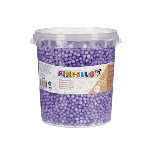 Kreativ hobby - dekorationsbolde, 1,4 l, syren (6 stk)