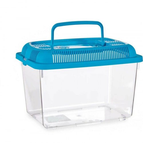 Mascow akvarium 3 l - blå plast med håndtag, medium (12 stk) 17 × 16 × 24 cm