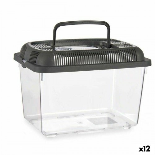 Mascow akvarium 3 L med håndtag - antracit, medium 17 × 16 × 24 cm (12 stk.)