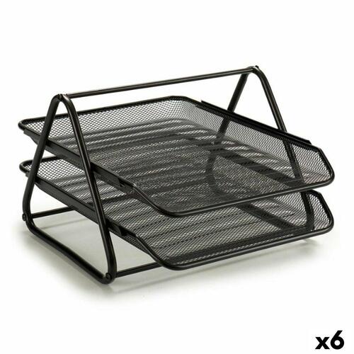 Sorteringsbakke Sort Metal 6 enheder 30 X 34,5 X 21 cm