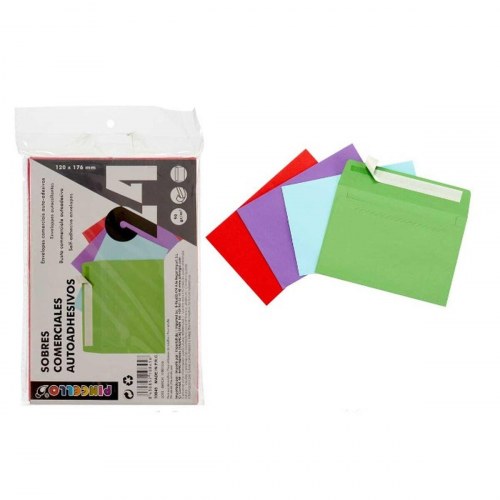 Konvolutter - multifarvet papir 120 × 176 mm, 48 stk.