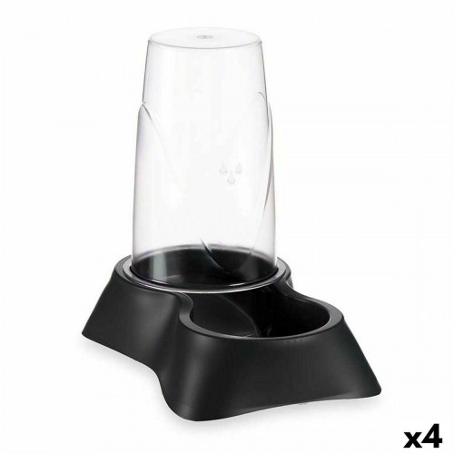 Foderskål til kæledyr Mascow - sort, 3,5 l (4 stk)