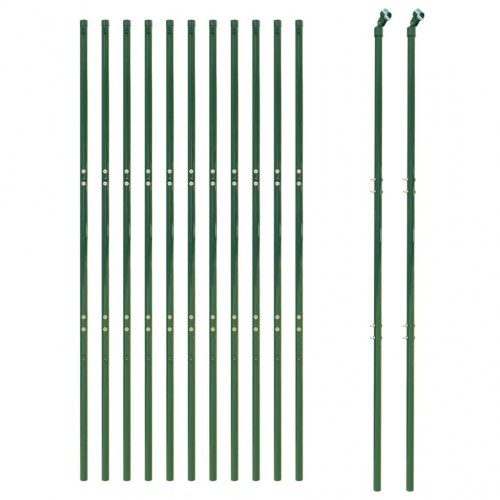 Trådhegn 1,6x25 m galvaniseret stål grøn