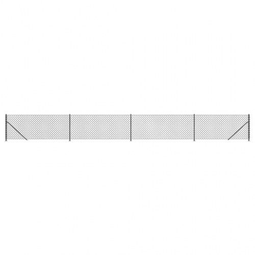 Trådhegn med flange 0,8 × 10 m - antracitgrå