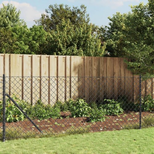 Trådhegn med flange 1,1 × 10 m - antracitgrå