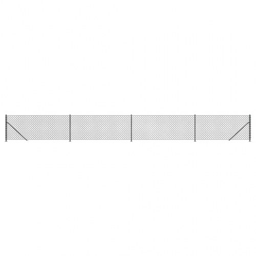 Trådhegn med flange 1,1 × 10 m - antracitgrå