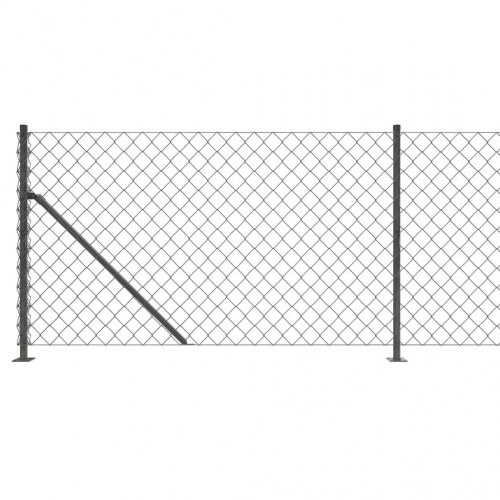 Trådhegn med flange 1x25 m antracitgrå