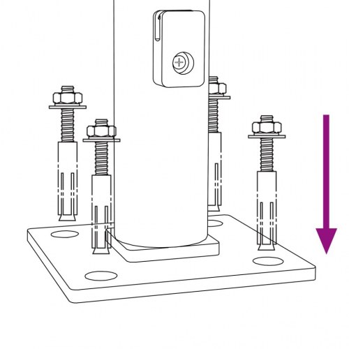 Trådhegn med flange 0,8x25 m antracitgrå
