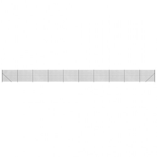 Trådhegn med flange 1,4 × 25 m - antracitgrå, galvaniseret stål med PVC
