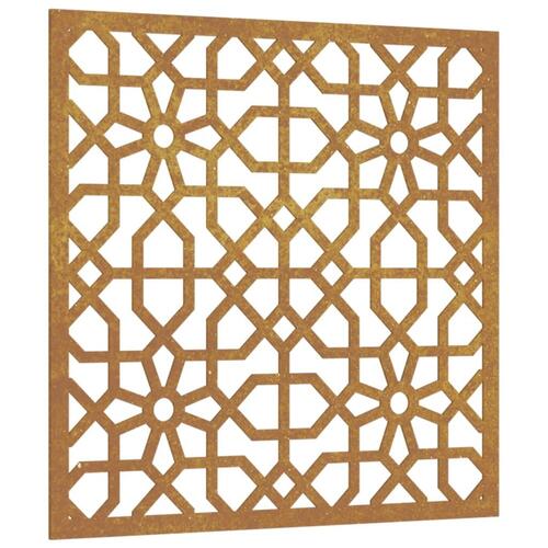 Udendørs vægdekoration 55x55 cm maurisk design cortenstål