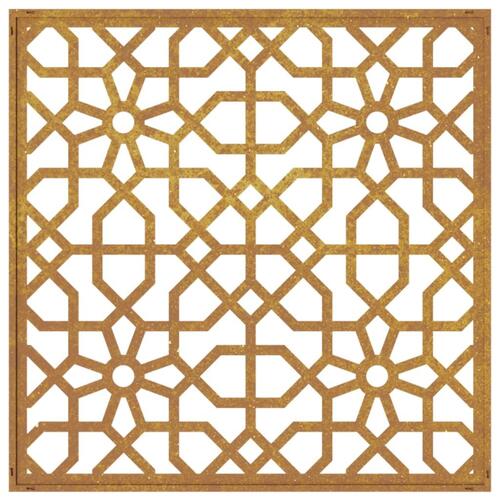 Udendørs vægdekoration 55x55 cm maurisk design cortenstål