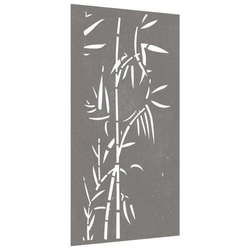 Udendørs vægdekoration 105x55 cm bambusdesign cortenstål