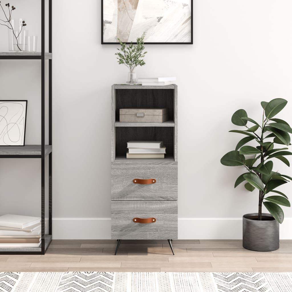 Skænk 34,5×34×90 cm i konstrueret træ - grå sonoma-eg