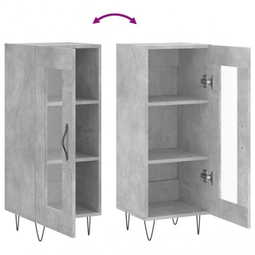 Skænk 34,5x34x90 cm konstrueret træ betongrå