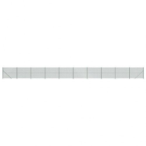 Trådhegn med flange 1,8 × 25 m - grøn, galvaniseret stål med PVC