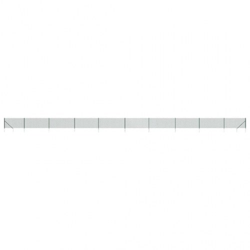 Trådhegn med jordspyd 0,8 × 25 m - grøn, galvaniseret stål med PVC