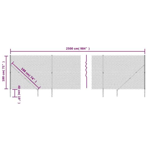 Trådhegn med jordspyd 1,8x25 m grøn