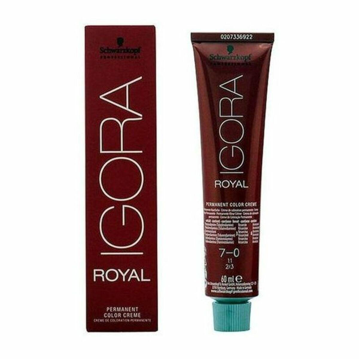 Hårfarve permanent Schwarzkopf Igora Royal 7-0 (60 ml)