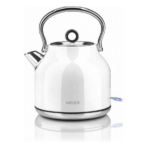 Vandkedel og Elektrisk Tekedel Haeger EK-22W.023A Rustfrit stål Hvid 2200 W 1,7 L
