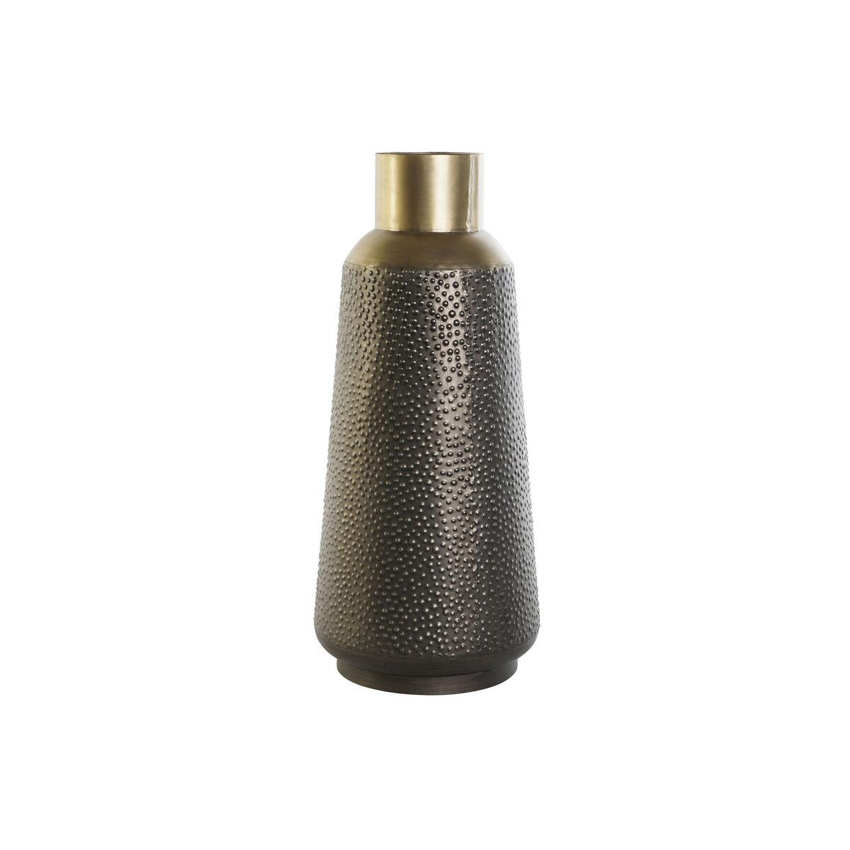 Vase Grå Gylden Mørkegrå Metal Moderne