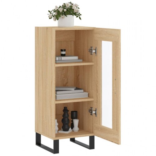 Skænk 34,5x34x90 cm konstrueret træ sonoma-eg