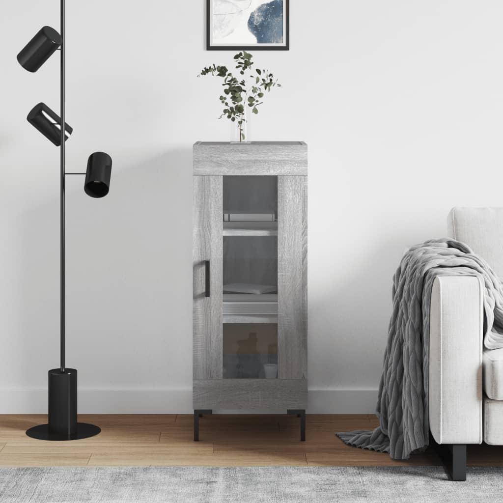 Skænk 34,5 × 34 × 90 cm i konstrueret træ - grå sonoma-eg