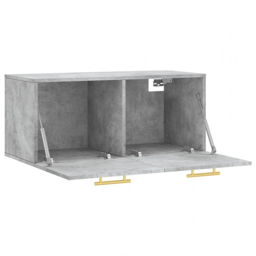 Vægskab i konstrueret træ 80 x 36,5 x 35 cm - betongrå