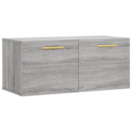 Vægskab 80 x 36,5 x 35 cm i konstrueret træ - grå sonoma-eg