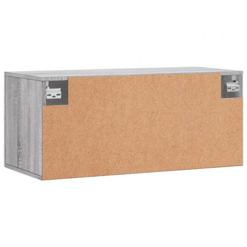 Vægskab 80 x 36,5 x 35 cm i konstrueret træ - grå sonoma-eg