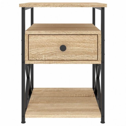 Sengeborde 2 stk. 40x42x55 cm konstrueret træ sonoma-eg