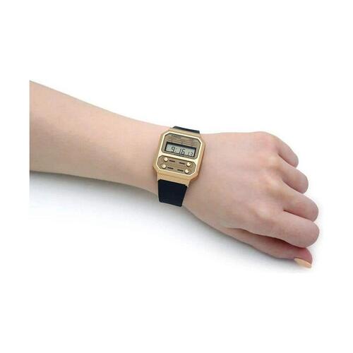 Casio herreur A100WEFG-9AEF - digitalt armbåndsur i guldlook