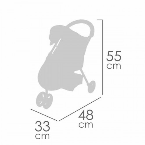Decuevas Gala lille dukkevogn 33 × 48 × 55 cm - syren, inkl. dukke (op til 50 cm)