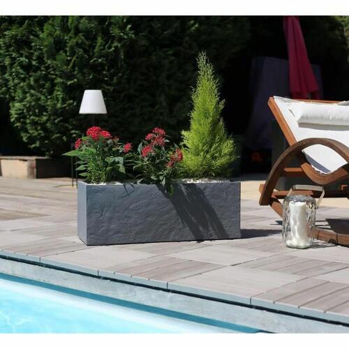 Urtepotte EDA Sort Antracit 79,5 x 29,5 x 29,5 cm