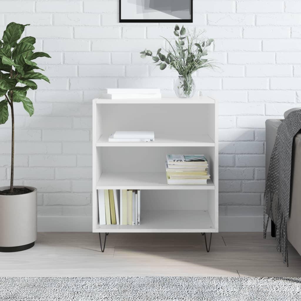 Skænk 57×35×70 cm i konstrueret træ - hvid højglans