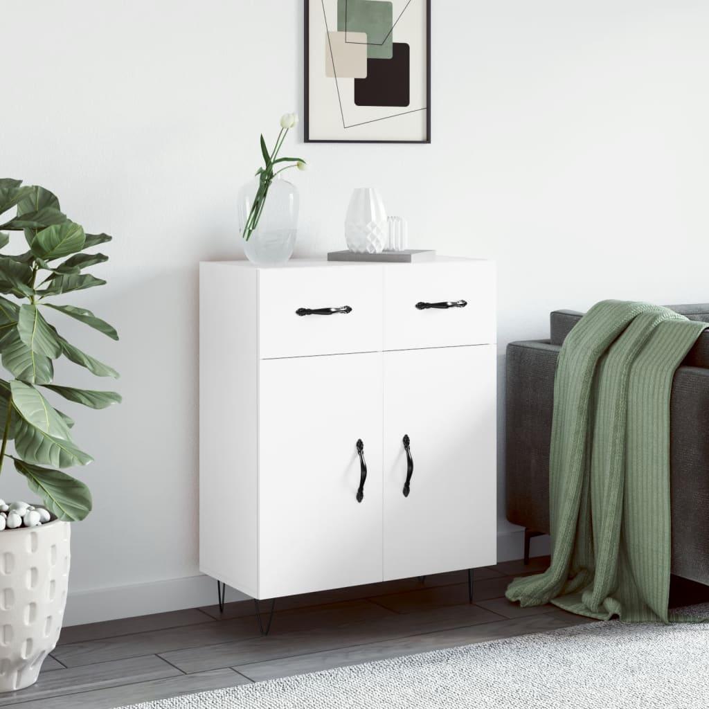 Skænk 69,5 × 34 × 90 cm i konstrueret træ - hvid