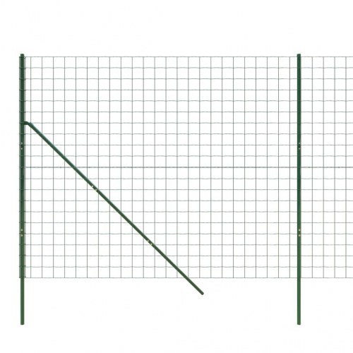 Trådhegn 1,8 × 10 m - galvaniseret stål, grøn PVC-belægning