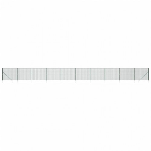 Trådhegn med jordspyd 2,2 × 25 m - grøn, galvaniseret stål med PVC