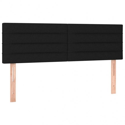 Kontinentalseng med madras 140×190 cm - stof, sort
