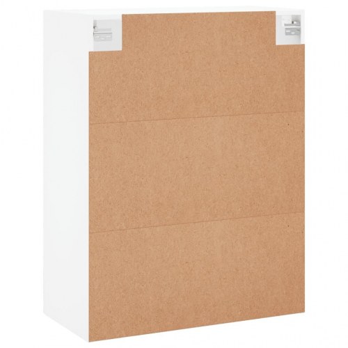 Væghængt skab 69,5×34×90 cm - hvid opbevaring med låger