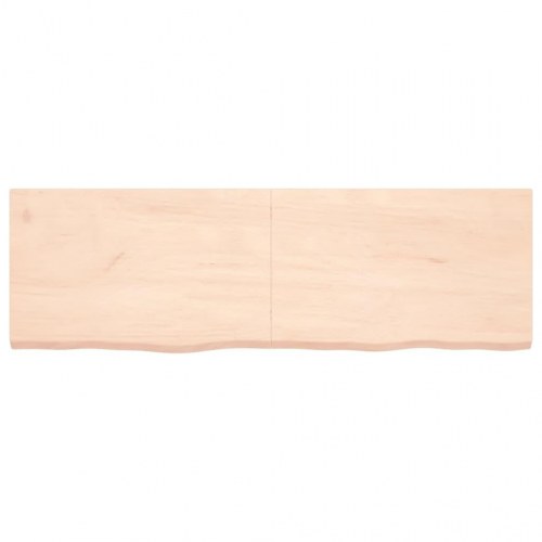 Væghylde 160x50x(2-4) cm ubehandlet massivt egetræ