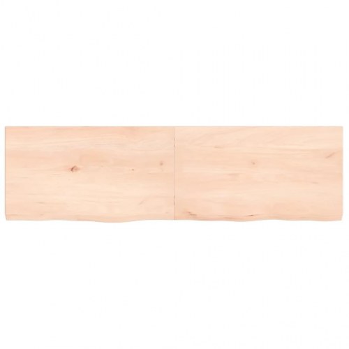 Væghylde 140x40x(2-4) cm ubehandlet massivt egetræ