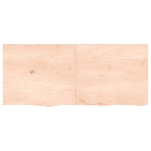 Væghylde 140x60x(2-4) cm ubehandlet massivt egetræ