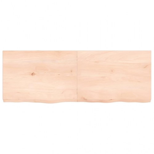 Væghylde 140x50x(2-6) cm ubehandlet massivt egetræ